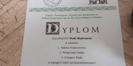 Powiększ grafikę: Dyplom dla laureatów turnieju