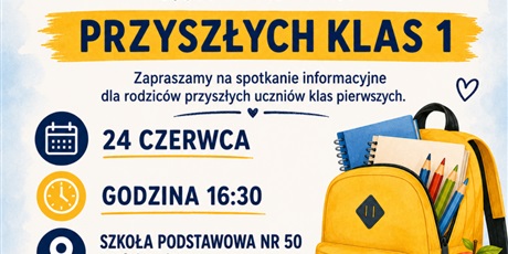 SPOTKANIE DLA RODZICÓW PRZYSZŁYCH KLAS I