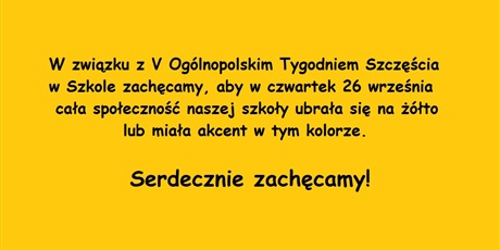 TYDZIEŃ SZCZĘŚCIA