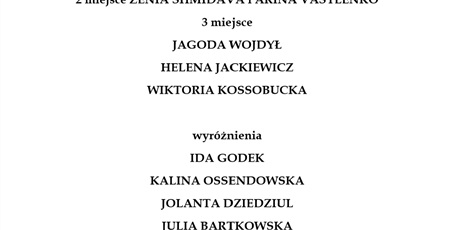 WYNIKI XI SZKOLNEGO KONKURSU INTERPUNKCYJNEGO