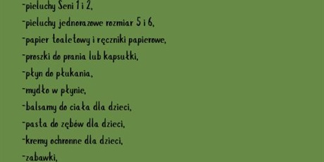 ZBIÓRKA DLA HOSPICJUM